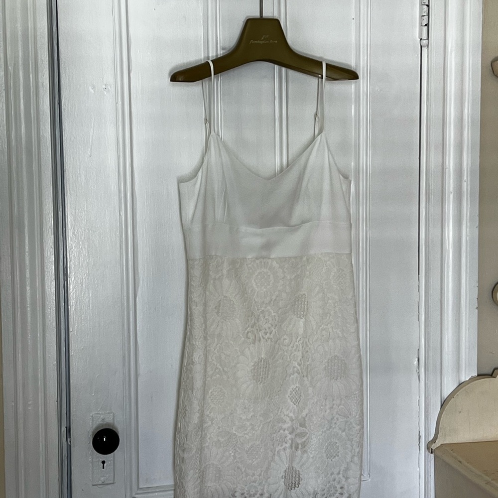 White Lace Slip Dress